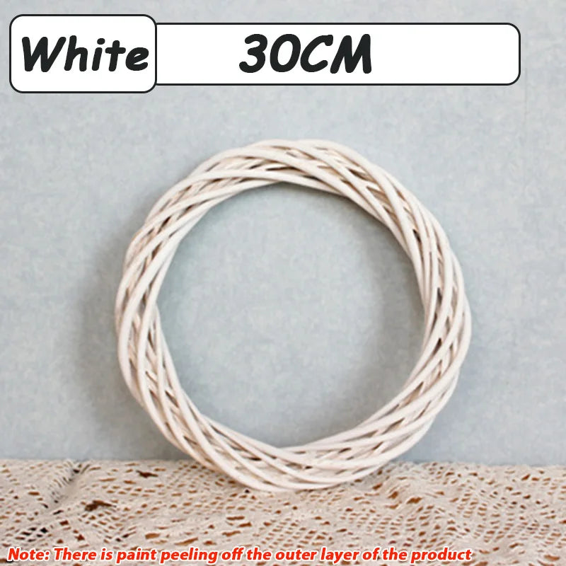 Rattan Wreath Ring DIY Christmas Tree Decor-3