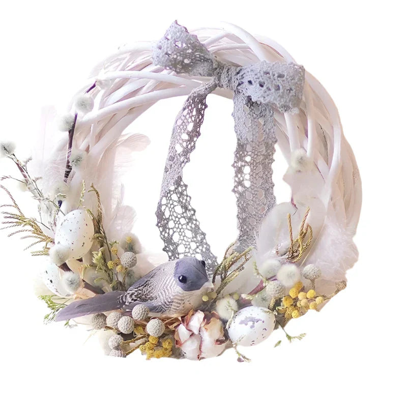 Rattan Wreath Ring DIY Christmas Tree Decor-0