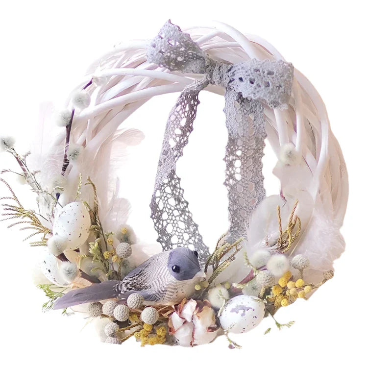 NNEOBA Rattan Wreath Ring DIY Christmas Tree Decor-0