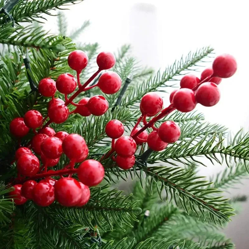NNEOBA Christmas Red Berry Stems Wreath Decor-2