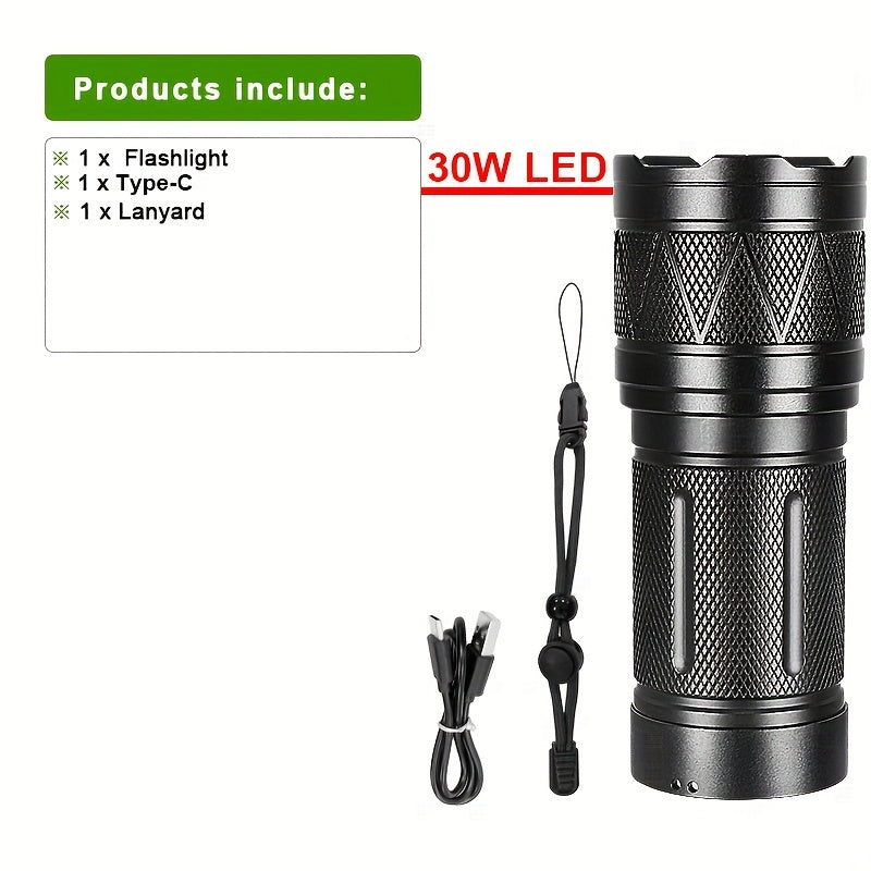 Super Bright LED Flashlight Rechargeable Torch-3