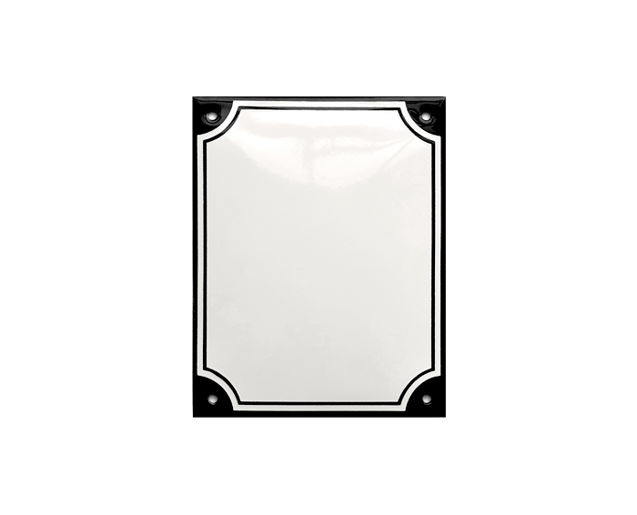 White Enamel Sign 11 x 14 cm (4⅜" x 5½")-2