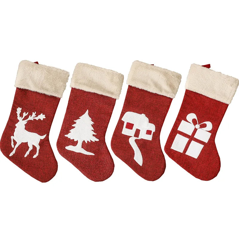 NNEOBA Christmas Stockings Reindeer Tree Holiday Decor Set (12 PCS)-0