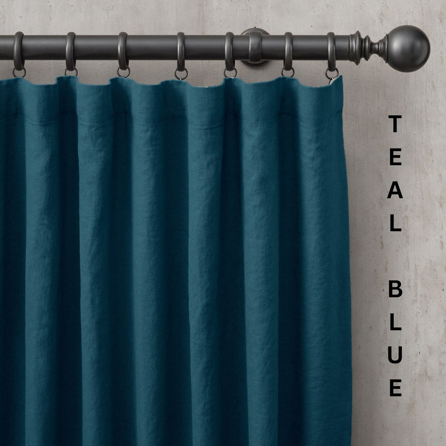 Organic Linen Curtains UK | European Flax | Grommet, Tab Top, Rod Pocket Curtains |  Blackout & Thermal | 20+ Colours | Custom Sizes-4