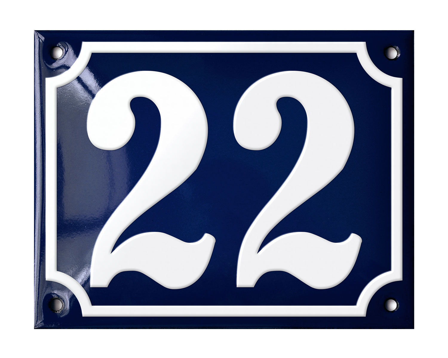 Blue Enamel House Number 1-50 In Stock-21