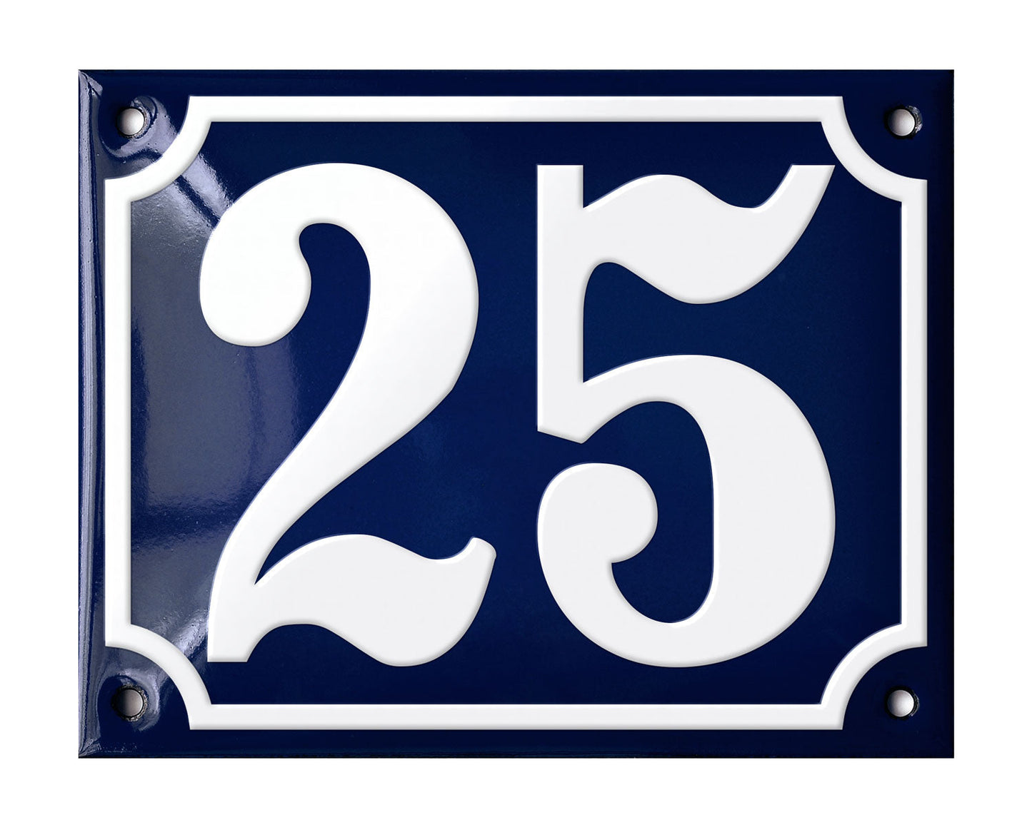 Blue Enamel House Number 1-50 In Stock-24