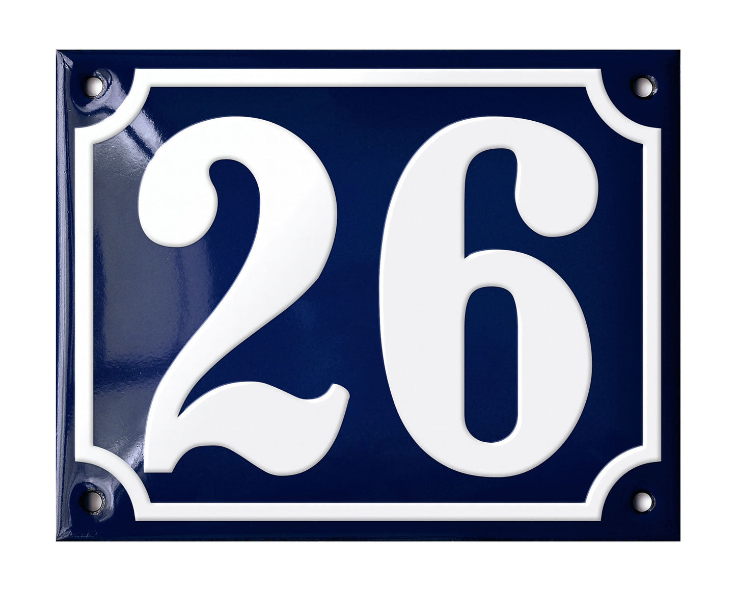 Blue Enamel House Number 1-50 In Stock-25