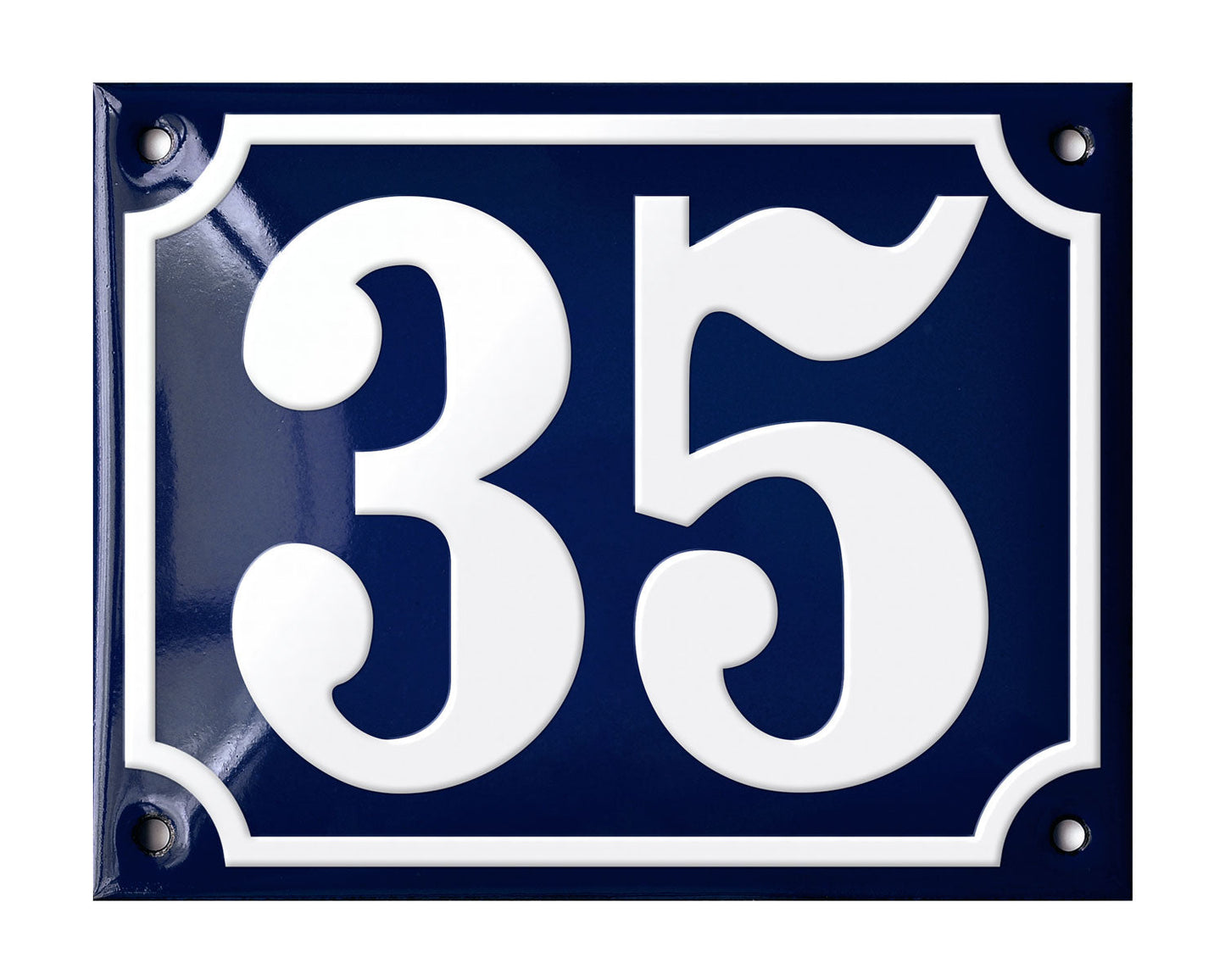Blue Enamel House Number 1-50 In Stock-34