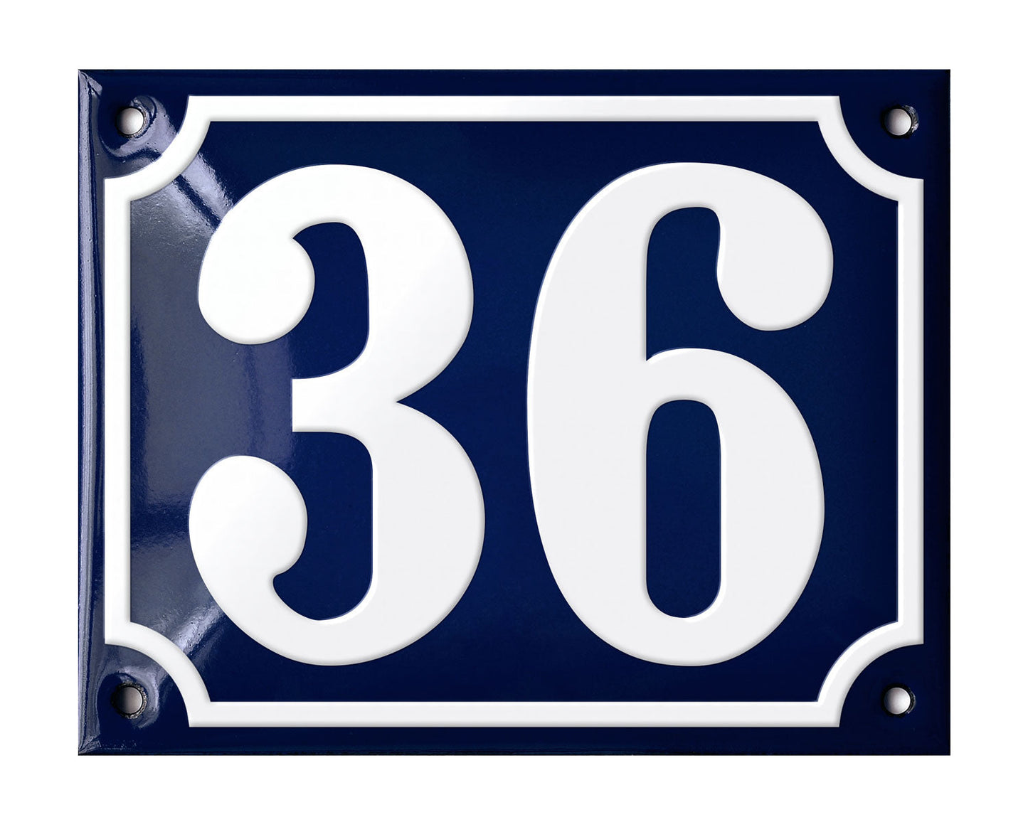 Blue Enamel House Number 1-50 In Stock-35