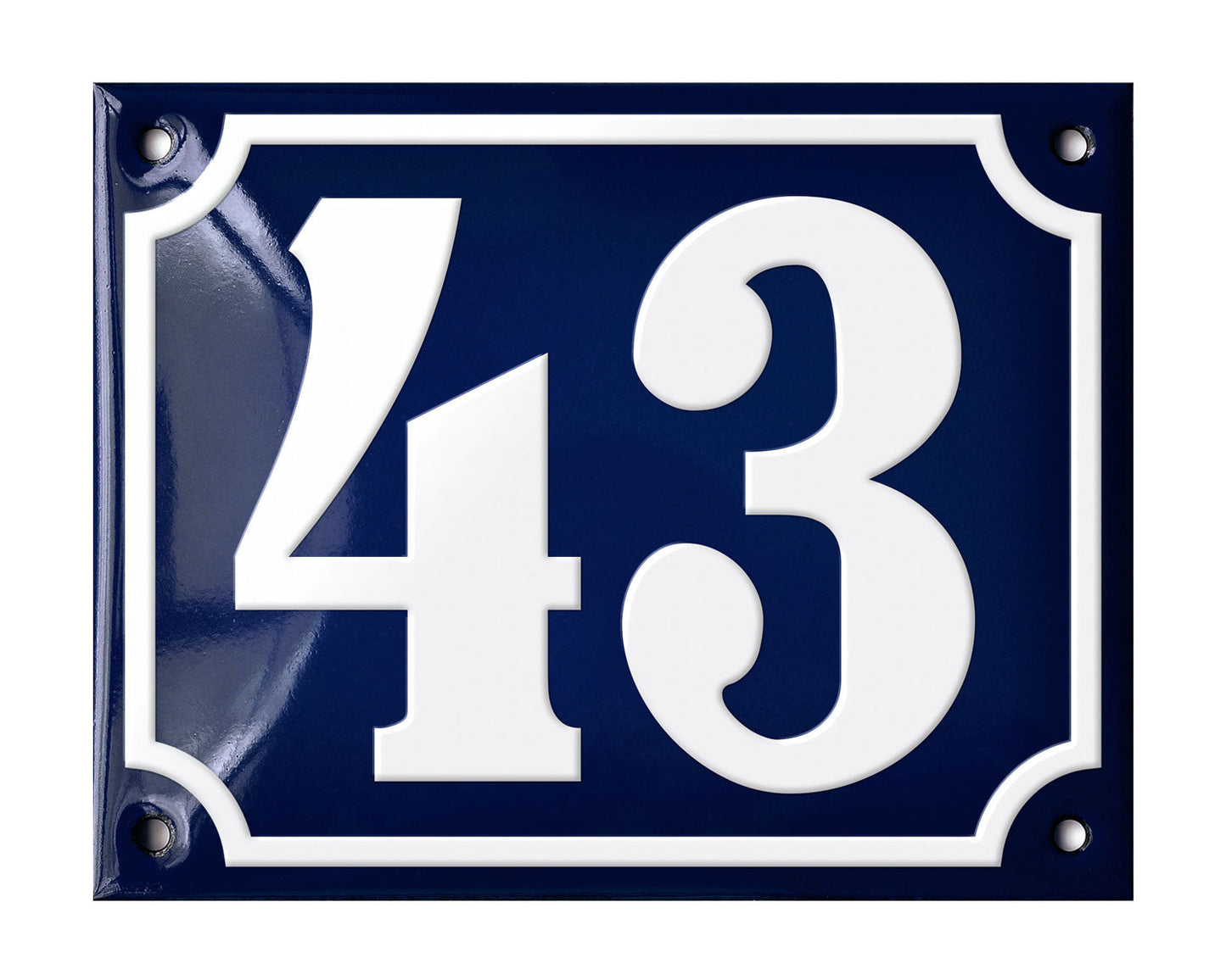 Blue Enamel House Number 1-50 In Stock-42