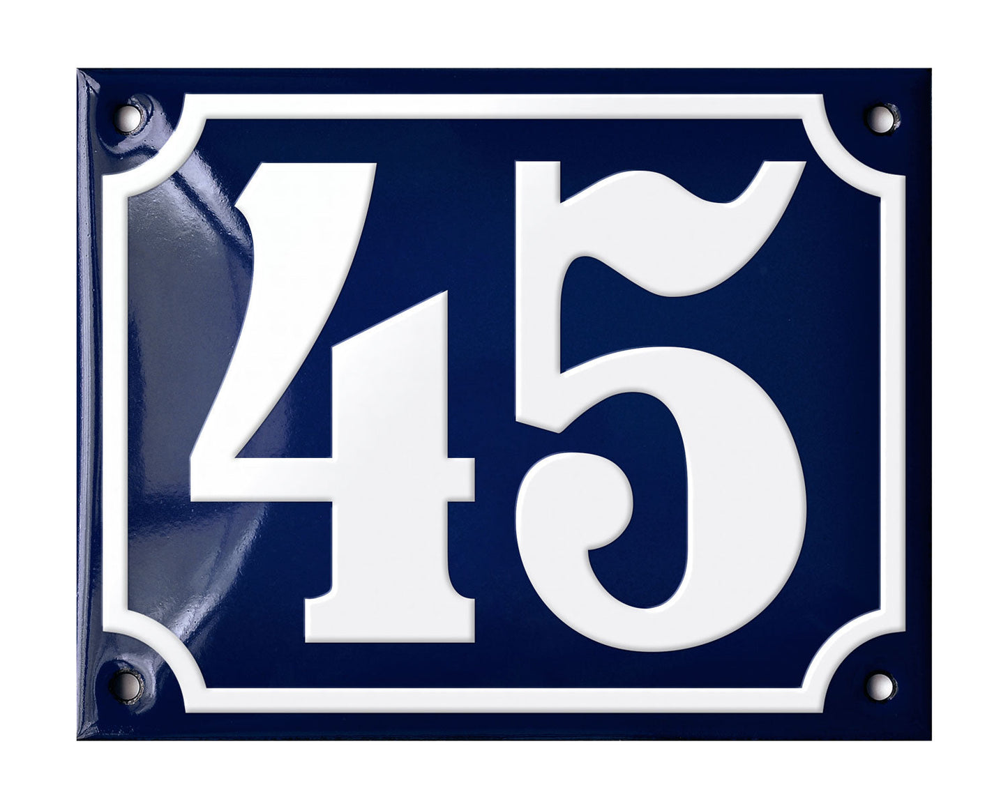 Blue Enamel House Number 1-50 In Stock-44