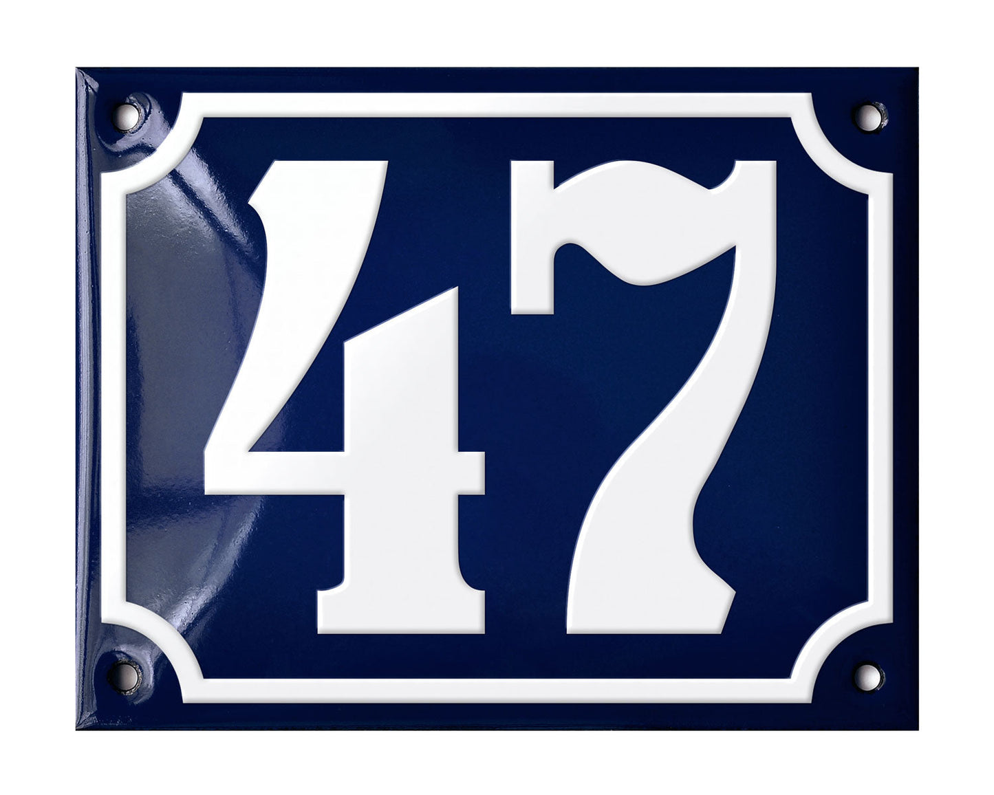Blue Enamel House Number 1-50 In Stock-46