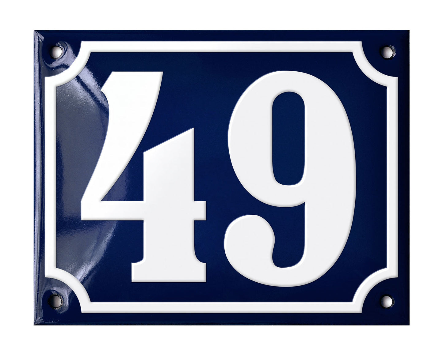 Blue Enamel House Number 1-50 In Stock-48
