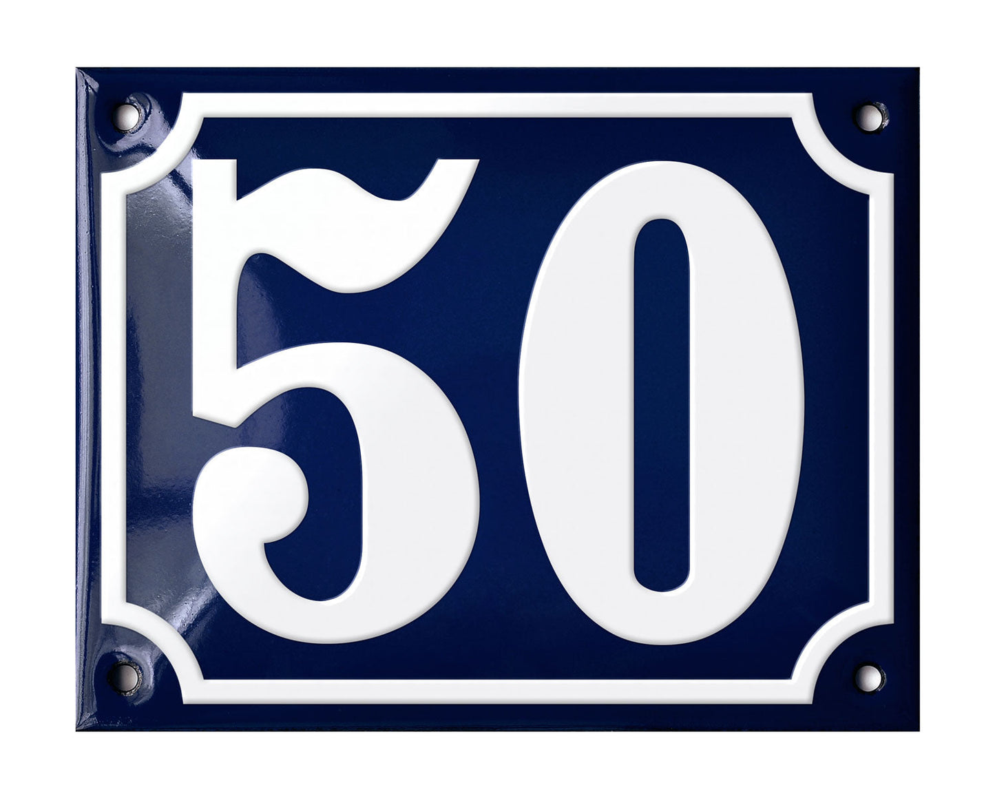 Blue Enamel House Number 1-50 In Stock-49