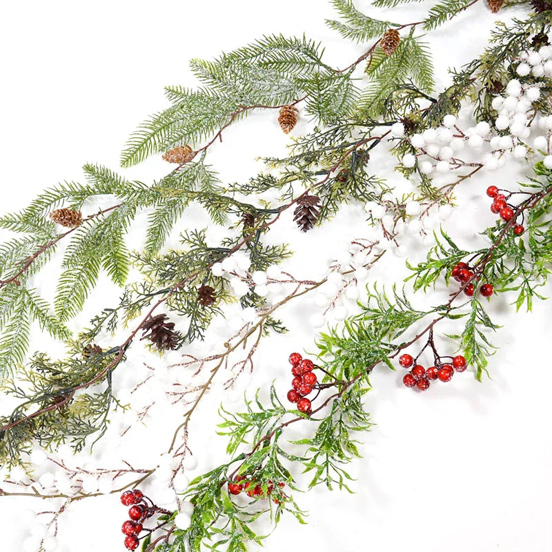 NNEOBA Christmas Wreath Rattan Vine Garland Xmas Decor-2