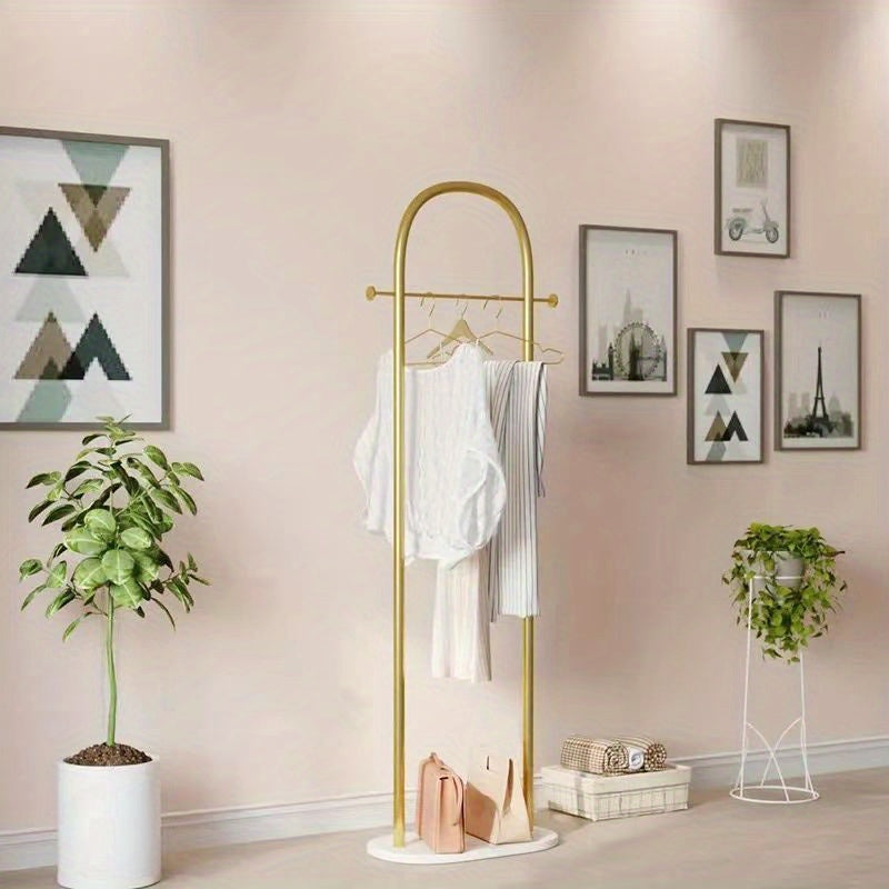 Marble Clothes with Metal Frame Hanger Rack-1