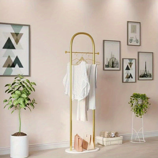 Marble Clothes with Metal Frame Hanger Rack-1