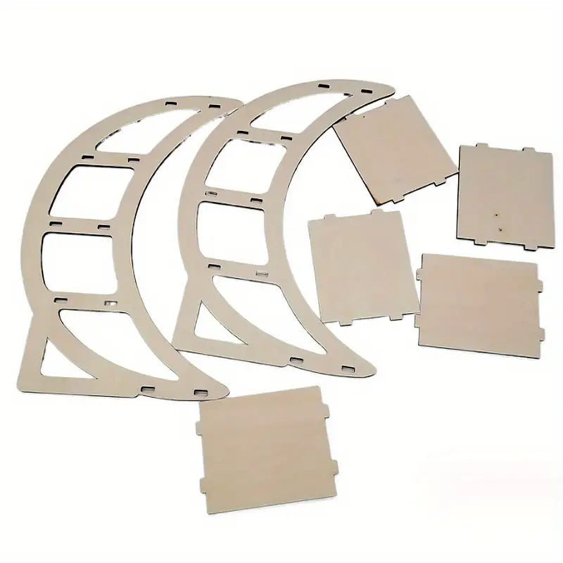 Mystic Moon Crescent Wooden Ornament Shelf-3