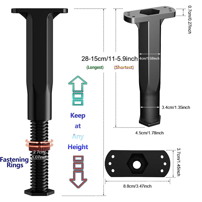 Adjustable Bed Frame Support Legs (4 Pack)-2