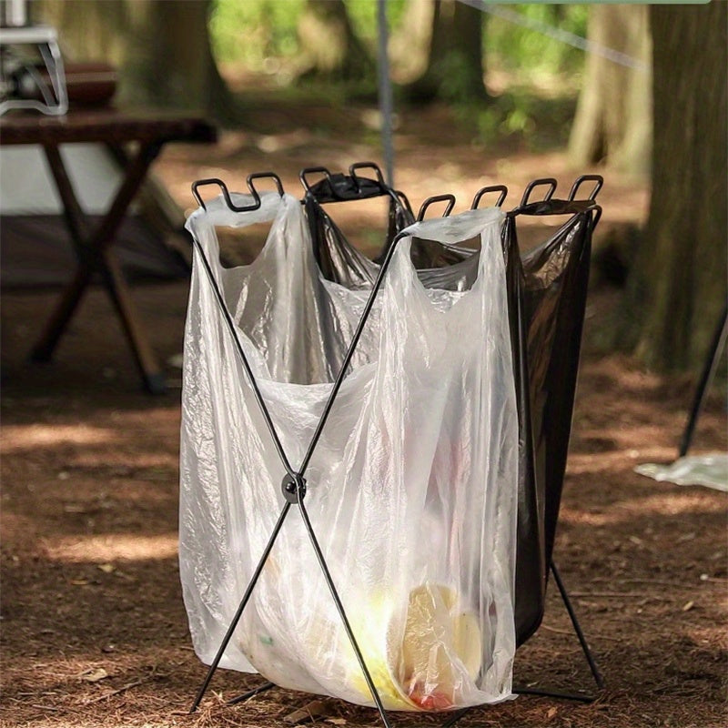 Camping Folding Trash Rack Portable Garbage Holder-3