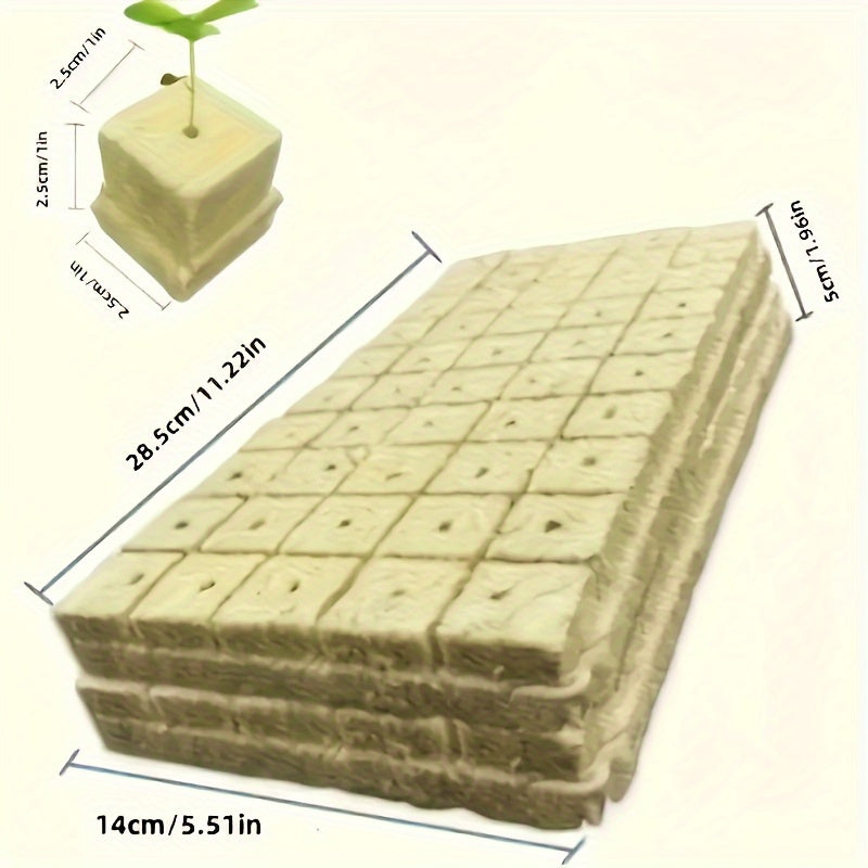 High Porosity Rockwool Grow Cubes for Seed Germination-3