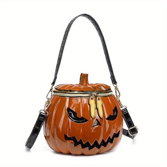 Halloween Pumpkin Silicone Purse with Straps-0