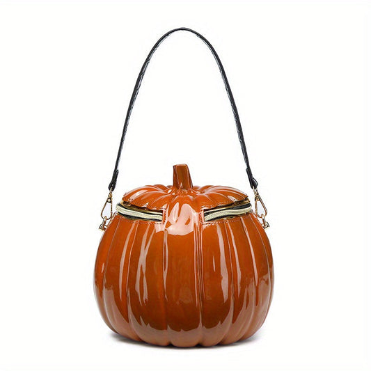 Halloween Pumpkin Silicone Purse with Straps-1