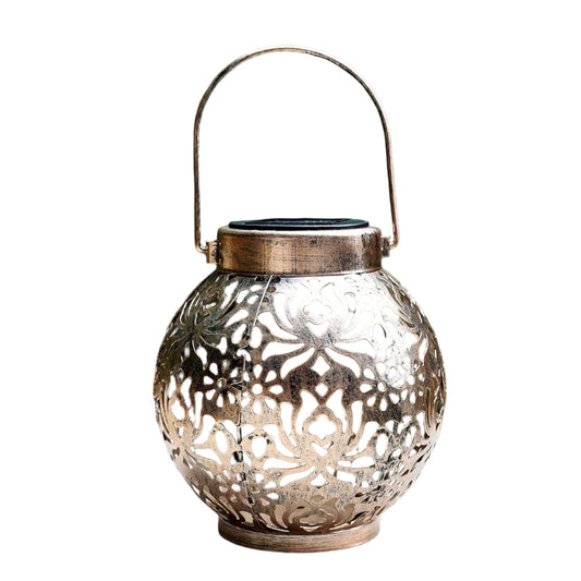 Solar Metal Lantern Outdoor Garden Decor Light-0
