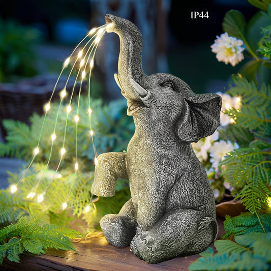 Solar Elephant LED Lantern Garden Light Outdoor Decor-1