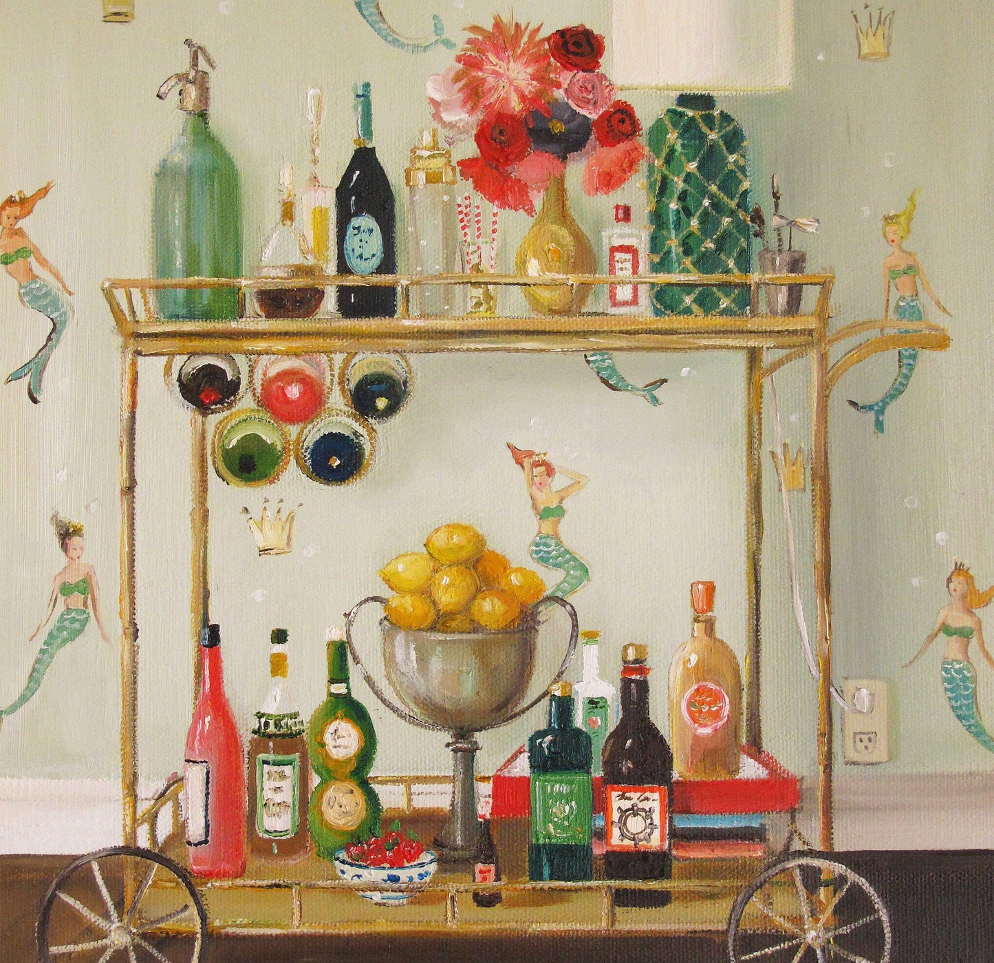 Barmaids Art Print - 8.5 X 11" by Janet Hill-1