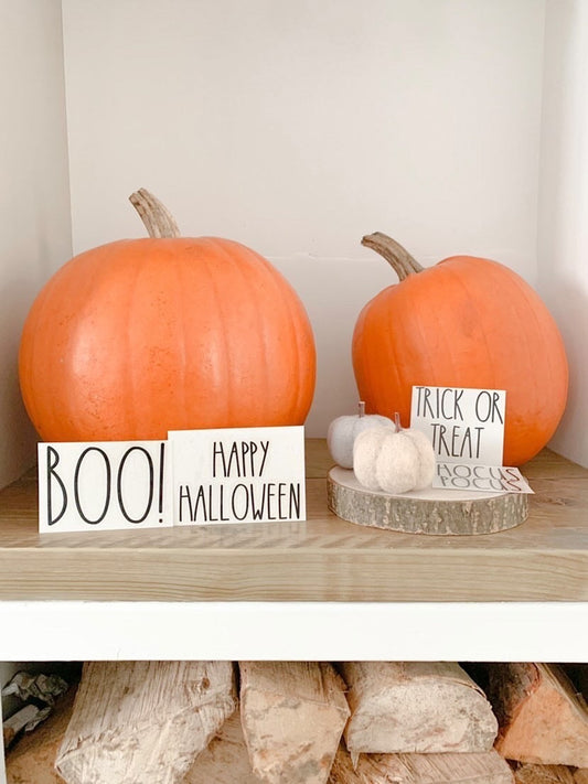 Set Of 4 Black Cami Font Halloween Pumpkin Window Door Halloween Sticker Labels-1