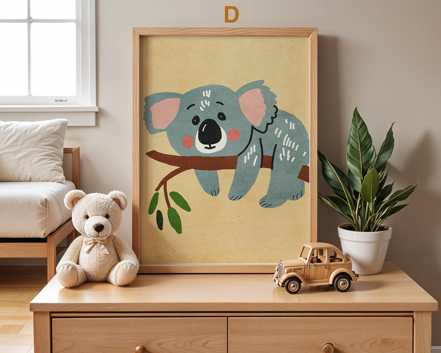 Poster Kinderzimmer · Geschenkidee für Kinder · Fuchs Koala Corgi Eichhörnchen Katze · Deko Print ohne Rahmen-4