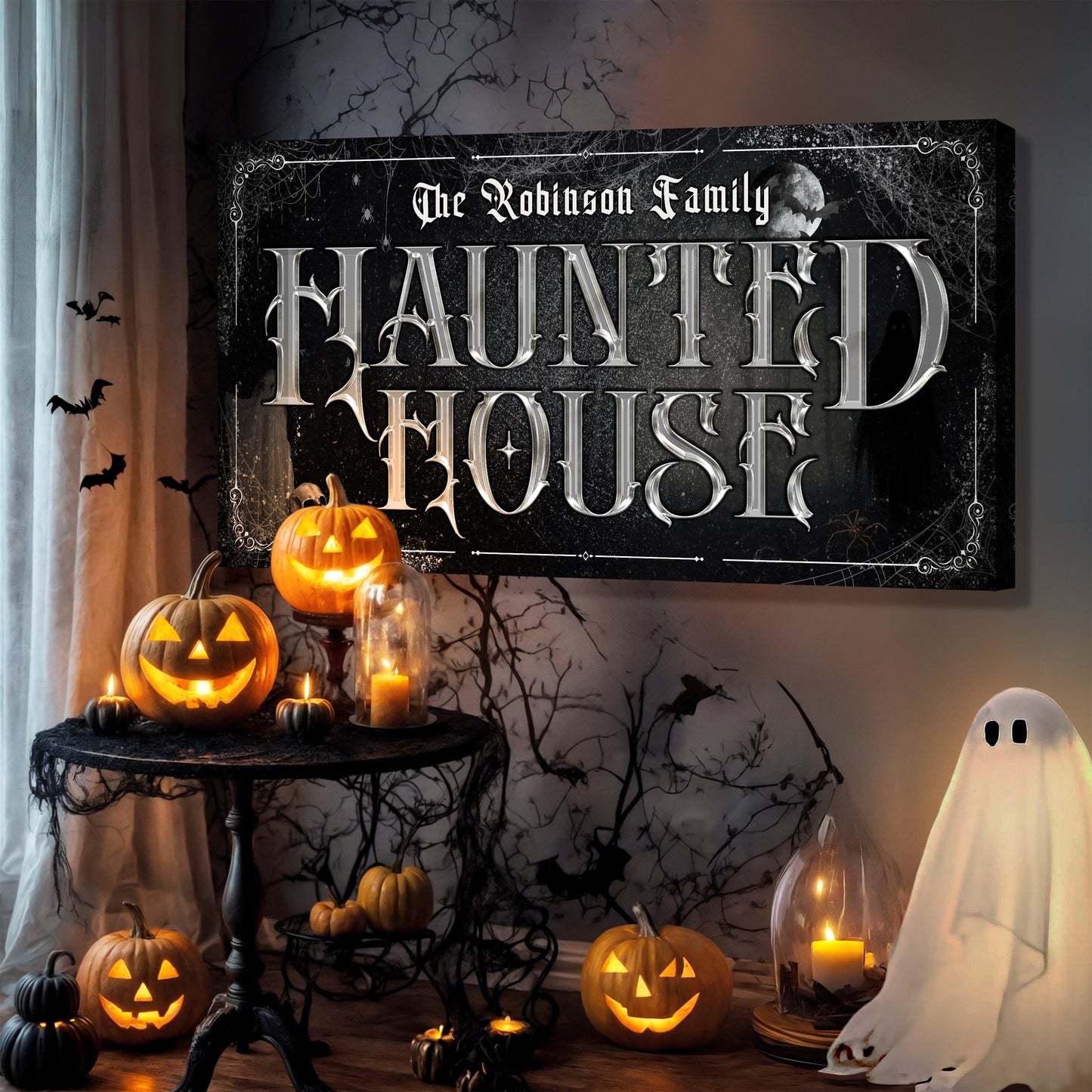 Personalized Haunted House Halloween Sign III-2