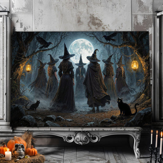 Coven of Witches Halloween Wall Art-0