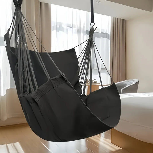 Outdoor Leisure Fabric Hammock Chair with Storage Bag-1
