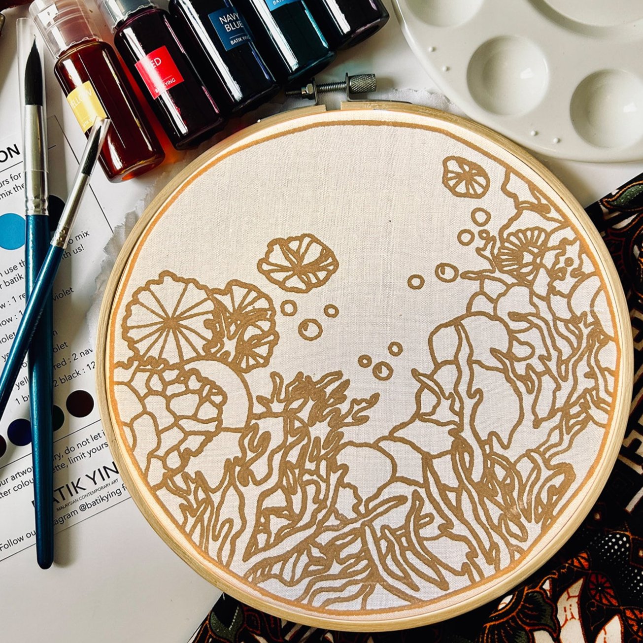 Classic Batik Craft Kit - Ocean Hues-0