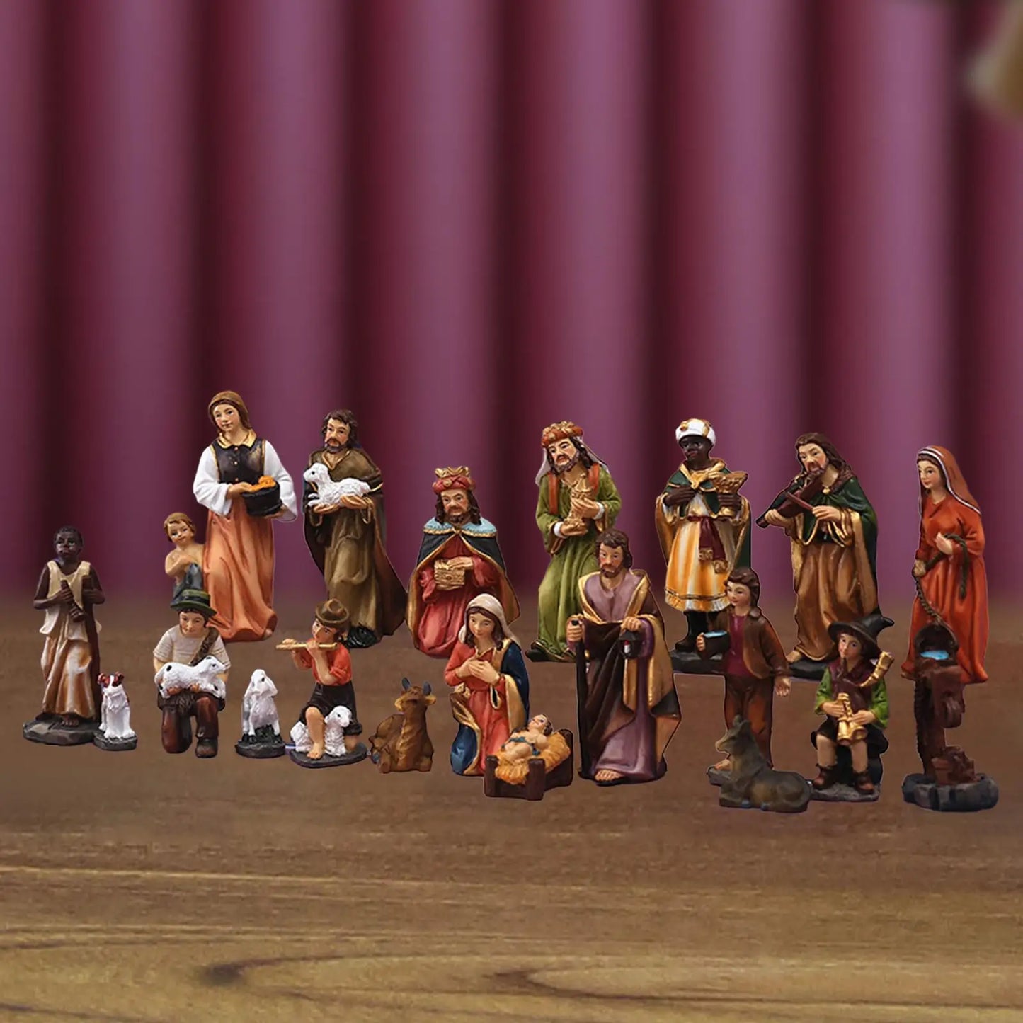 20-Piece Christmas Nativity Scene Figurine Set-2