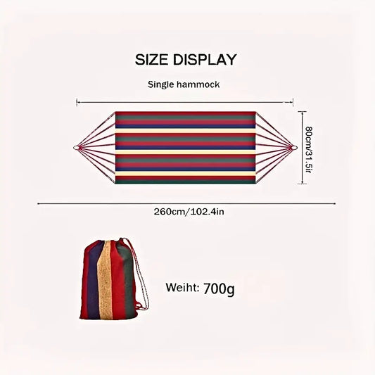 Durable Camping Hammock with Tree Straps - 450lbs Capacity-1