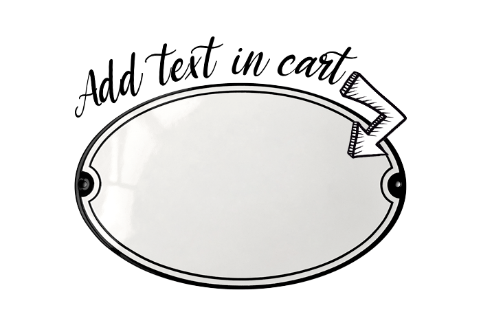 White Enamel Sign 23 x 14 cm (9" x 5½")-5