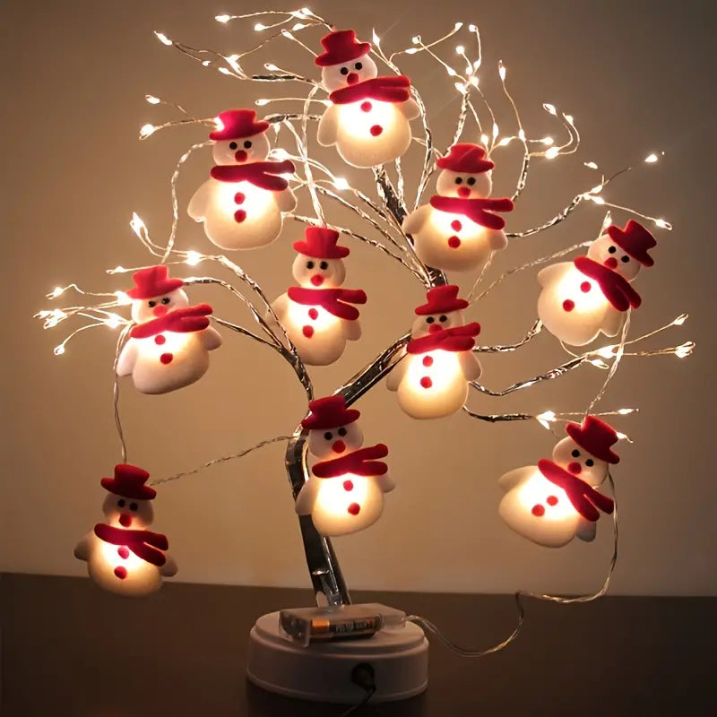 NNETM Charming LED Snowman String Lights for Festive Christmas Decor - Set of 10 Lights (5.4ft/1.65m)-1
