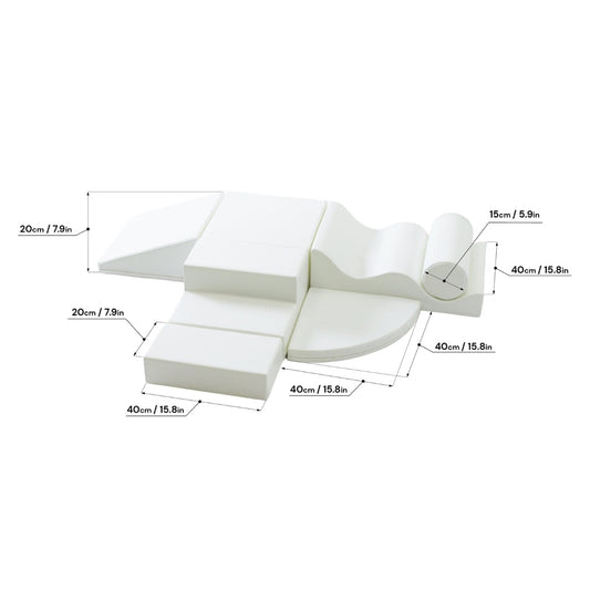 Soft Play Bundle - Explorer with Wedge White-1