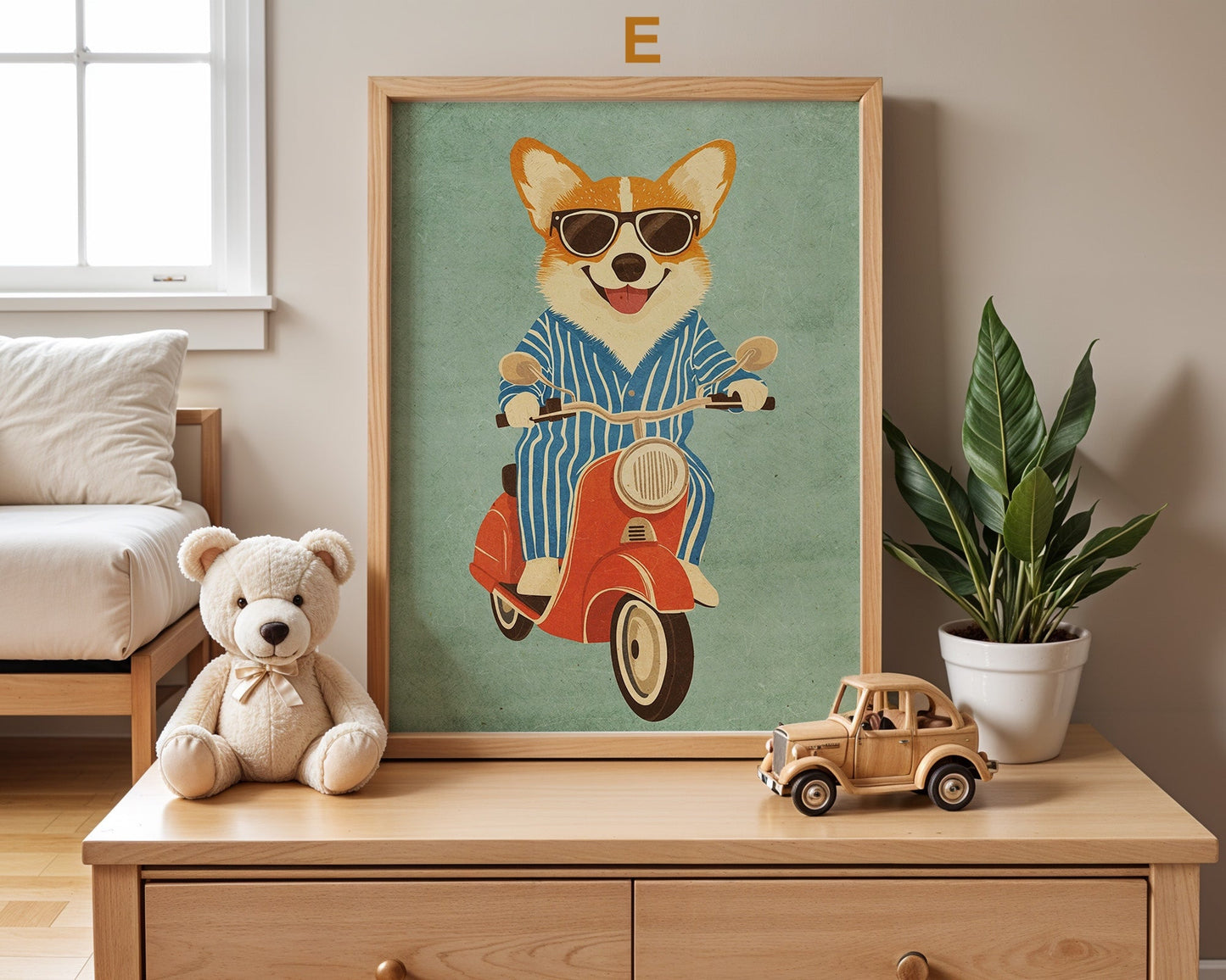 Poster Kinderzimmer · Geschenkidee für Kinder · Fuchs Koala Corgi Eichhörnchen Katze · Deko Print ohne Rahmen-5