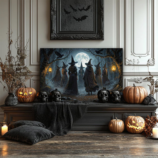 Coven of Witches Halloween Wall Art-1