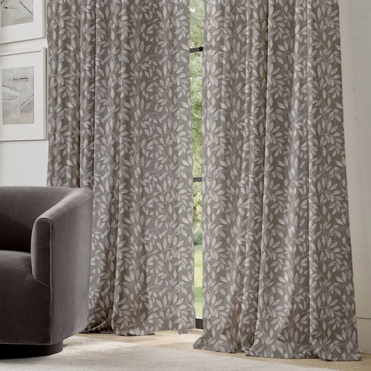 Bespoke Botanical Print Cotton Linen Curtains | Pinch Pleats & Euro Pleats | Standard & Custom Sizes-1