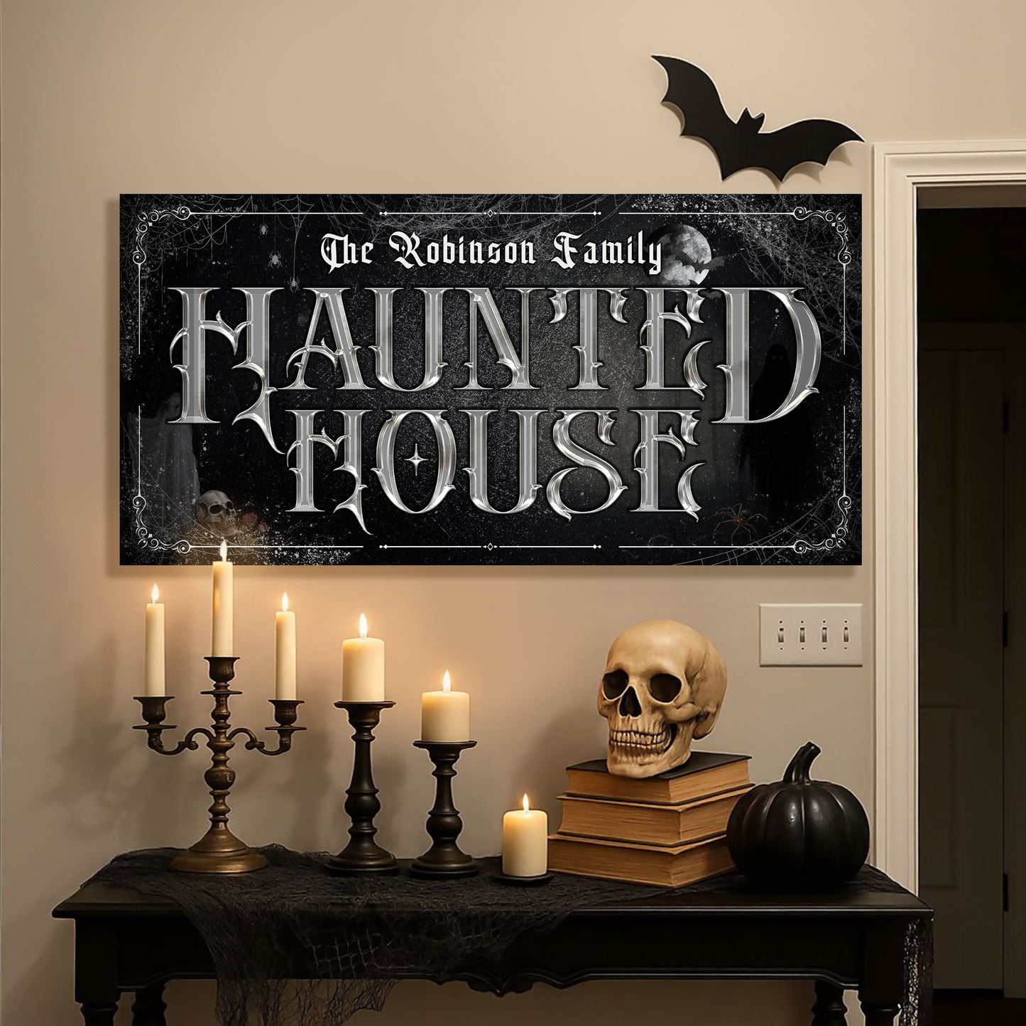 Personalized Haunted House Halloween Sign III-3
