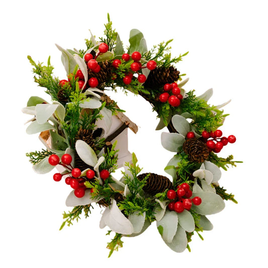 NNEOBA Christmas Wreath Simulated Garland Hanging Decor-0
