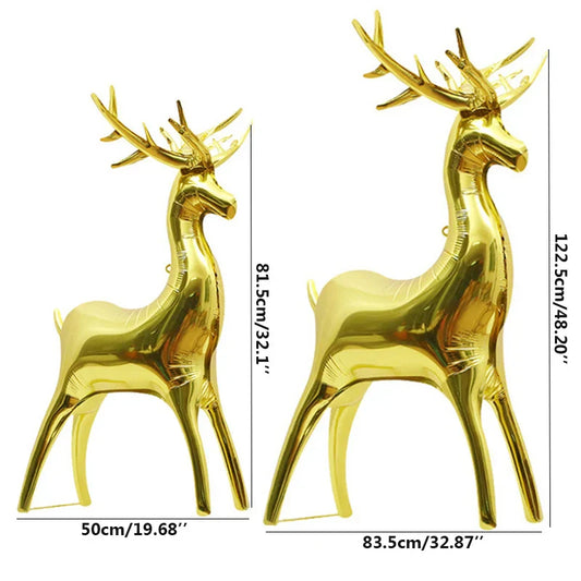 Christmas Elk Foil Balloons Party Decor (2pcs)-1