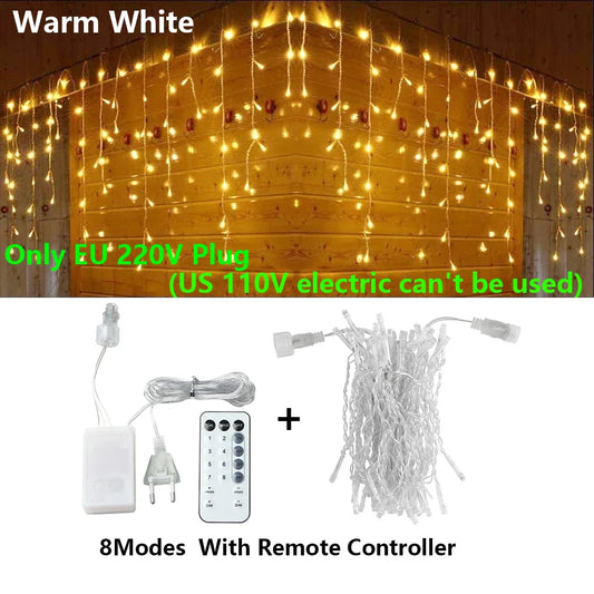 LED String Lights Christmas Curtain Fairy Garland-1