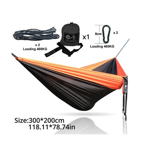 Double Person Outdoor Hammock (Orange)-1