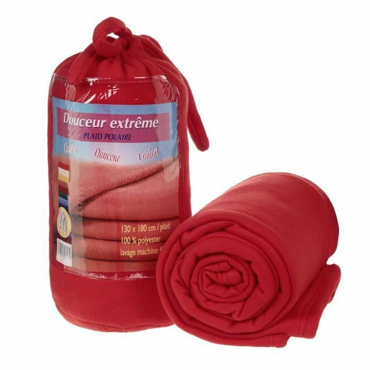 Fleece Blanket Red 130 x 180 cm-0
